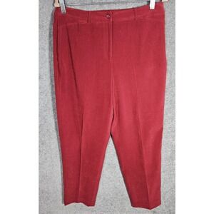 Vintage Talbots Stretch Microfiber Dress Pants Womens Size 12 Red Career Office